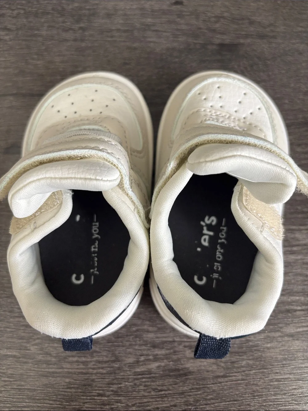 Carter's Cream-White Baby Walker Sneakers with Hook-and-Loop Strap